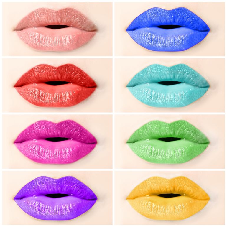 Make up bocca: Collage bocche colorate
