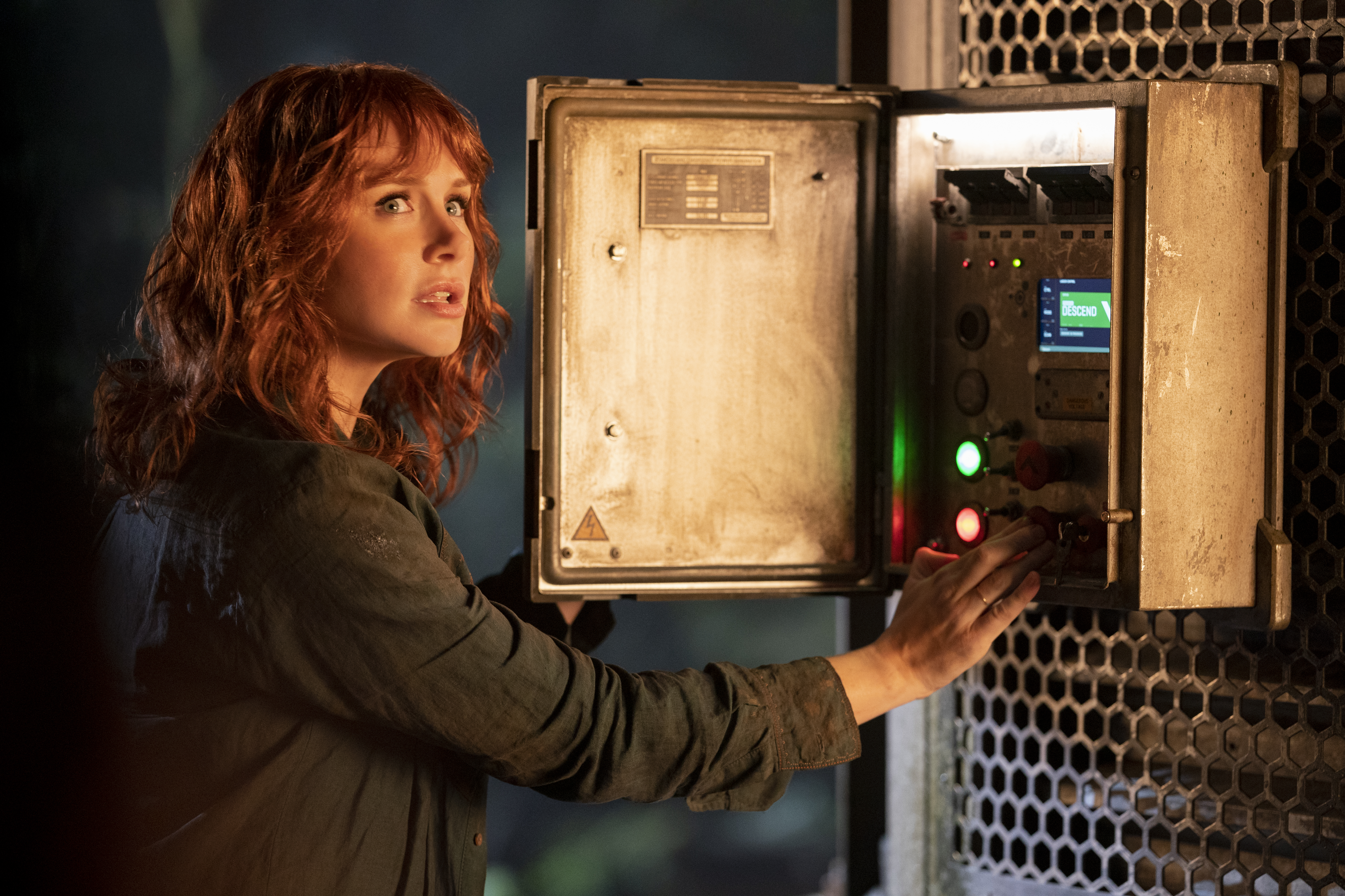Bryce Dallas Howard as Claire Dearing in Jurassic World Dominion, co-written and directed by Colin Trevorrow.
