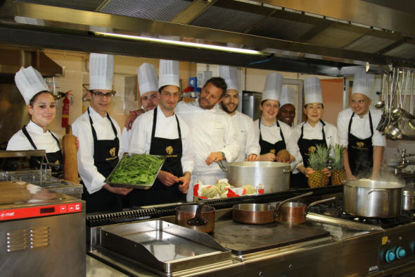 Matteo Felter Grand Hotel Fasano staff in cucina