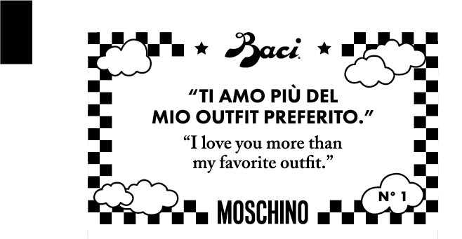 Baci Perugina x Moschino: l’amore si racconta con ironia